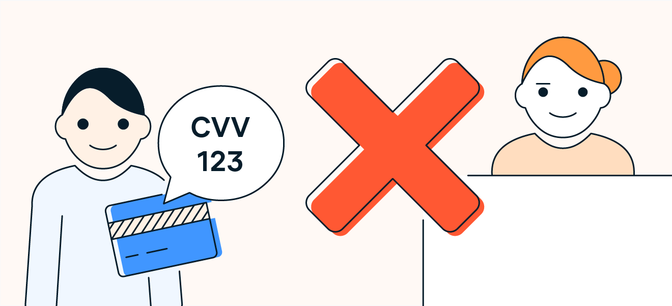 在实地支付时不要给出你的CVV